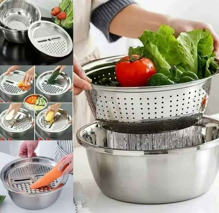 ست آبکش و لگن و رنده