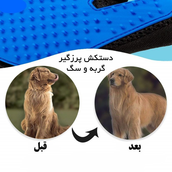 دستکش دو طرفه پرزگیر حیوانات