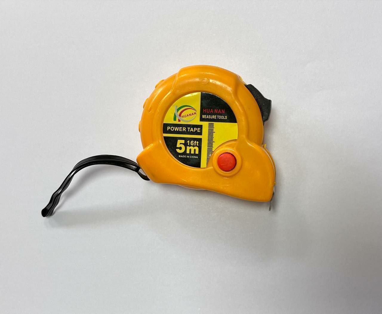 متر دستی زرد رنگ، طول 5 متر