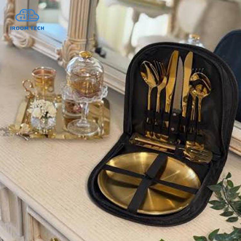 خرید ست کمپی دو نفره طلایی به قیمت عمده